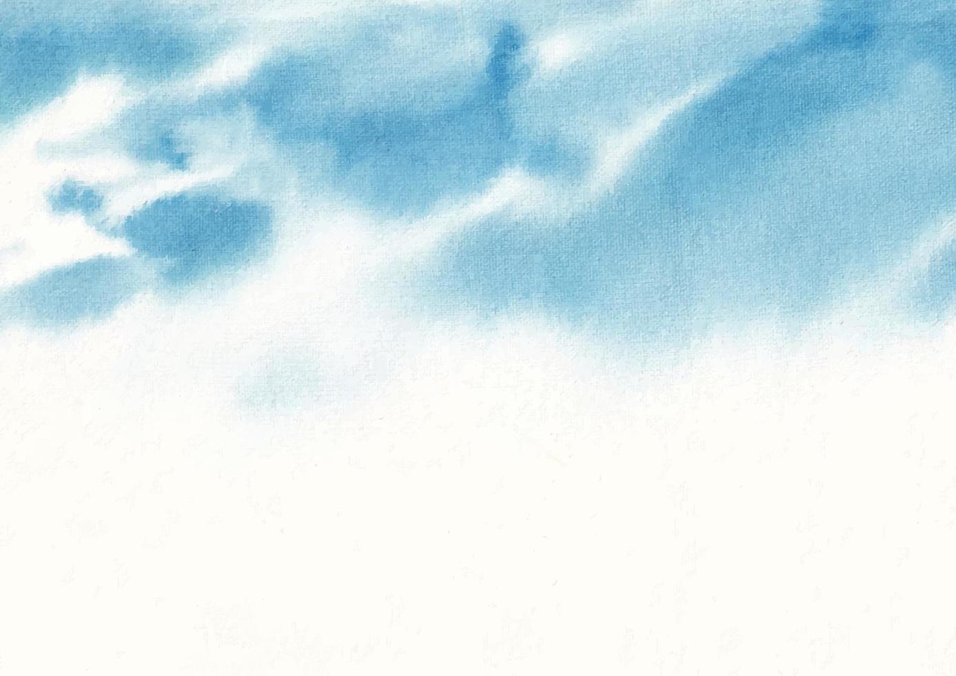 Sky with clouds watercolor art vector