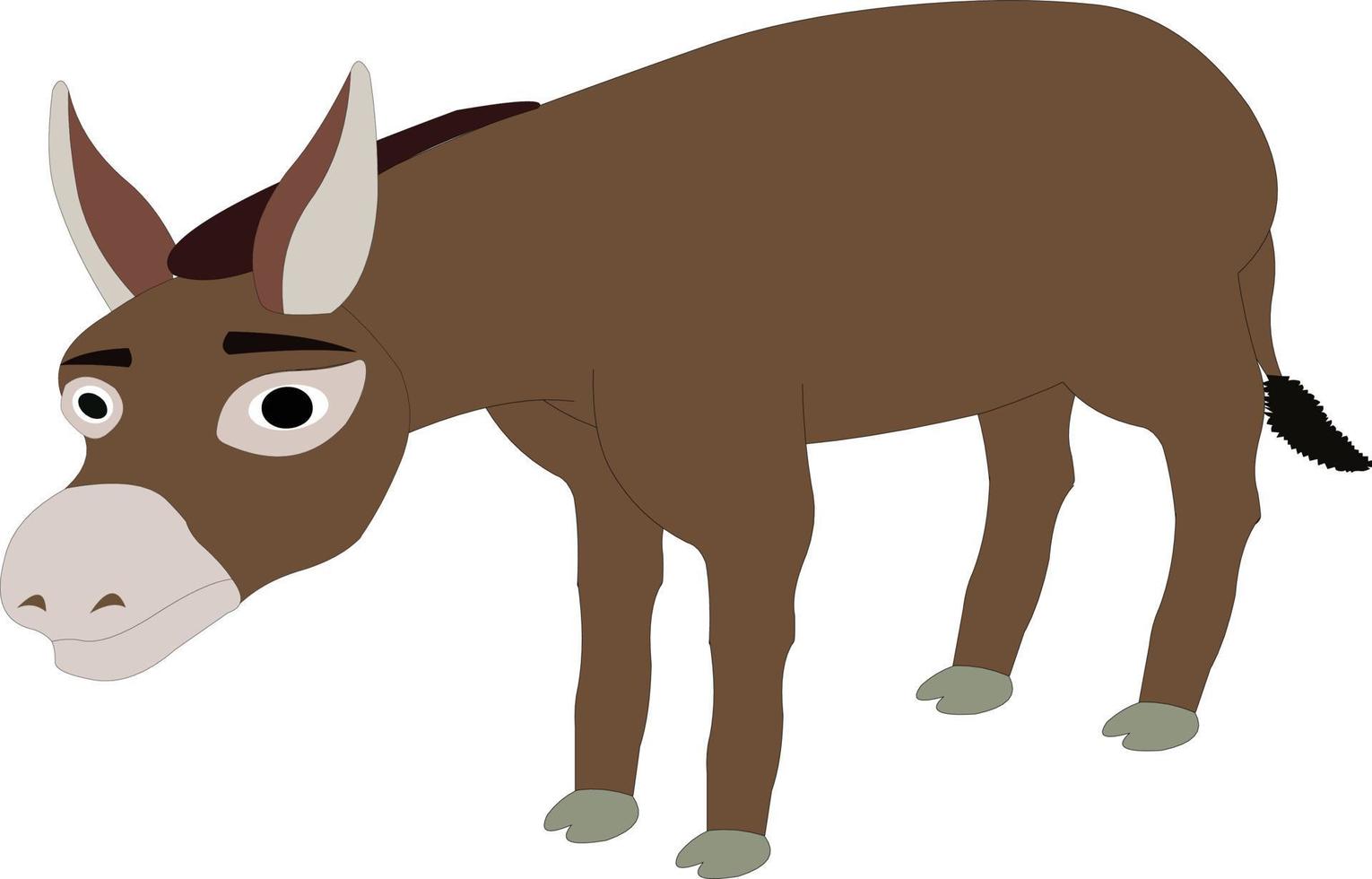 Donkey rig character icon animal vector artwork