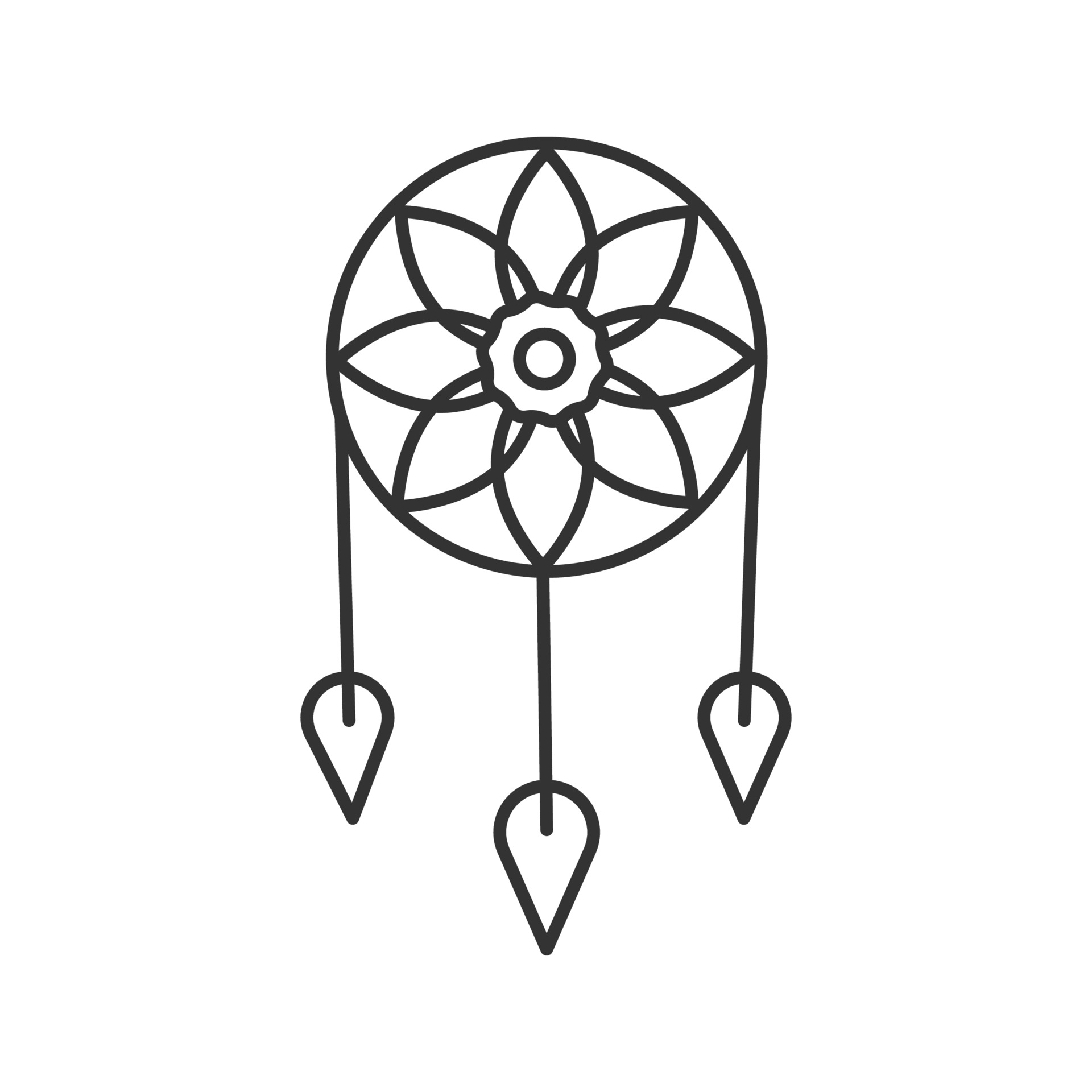 Dreamcatcher icon simple vector. Dream catcher 15205240 Vector Art