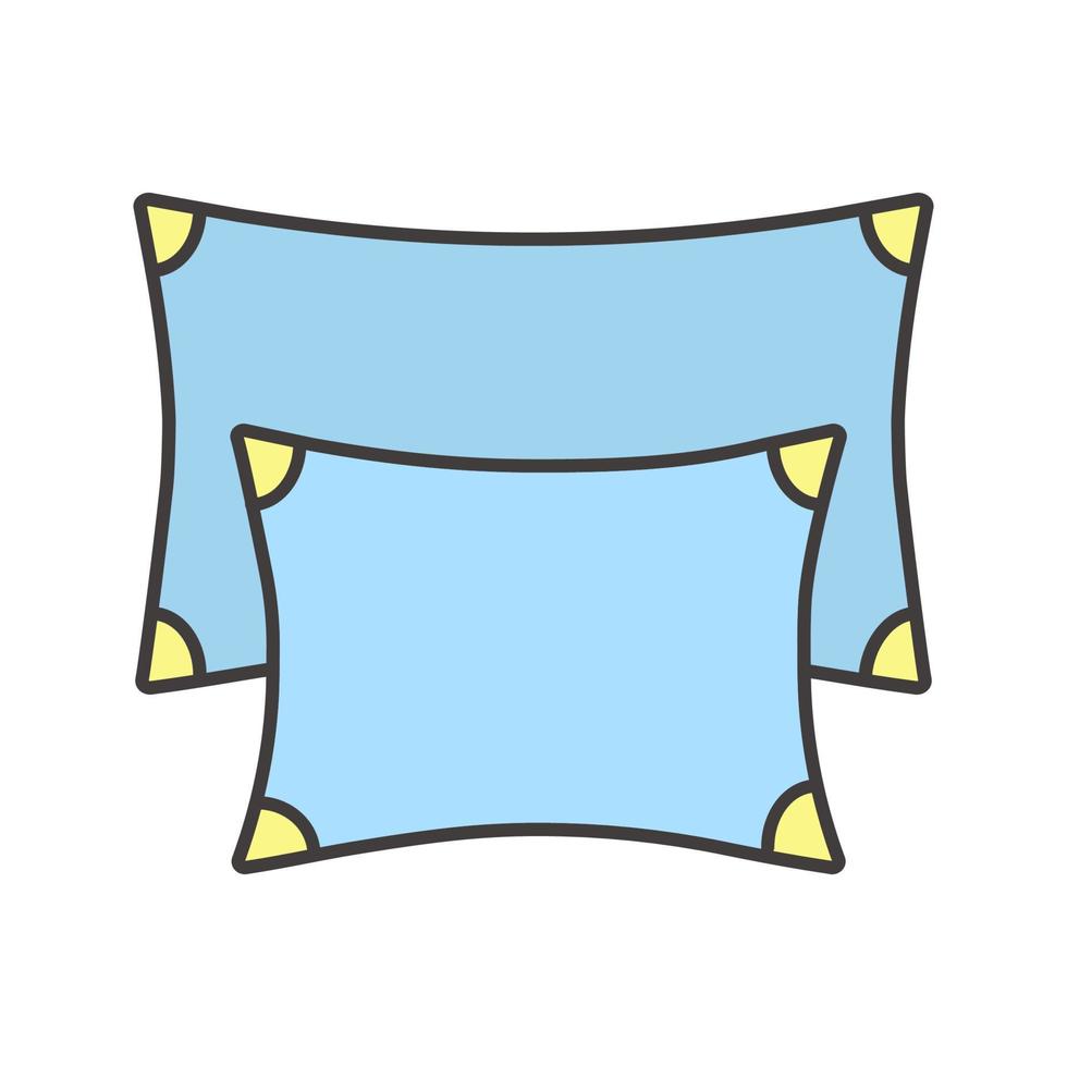 icono de color de almohadas. ilustración vectorial aislada vector