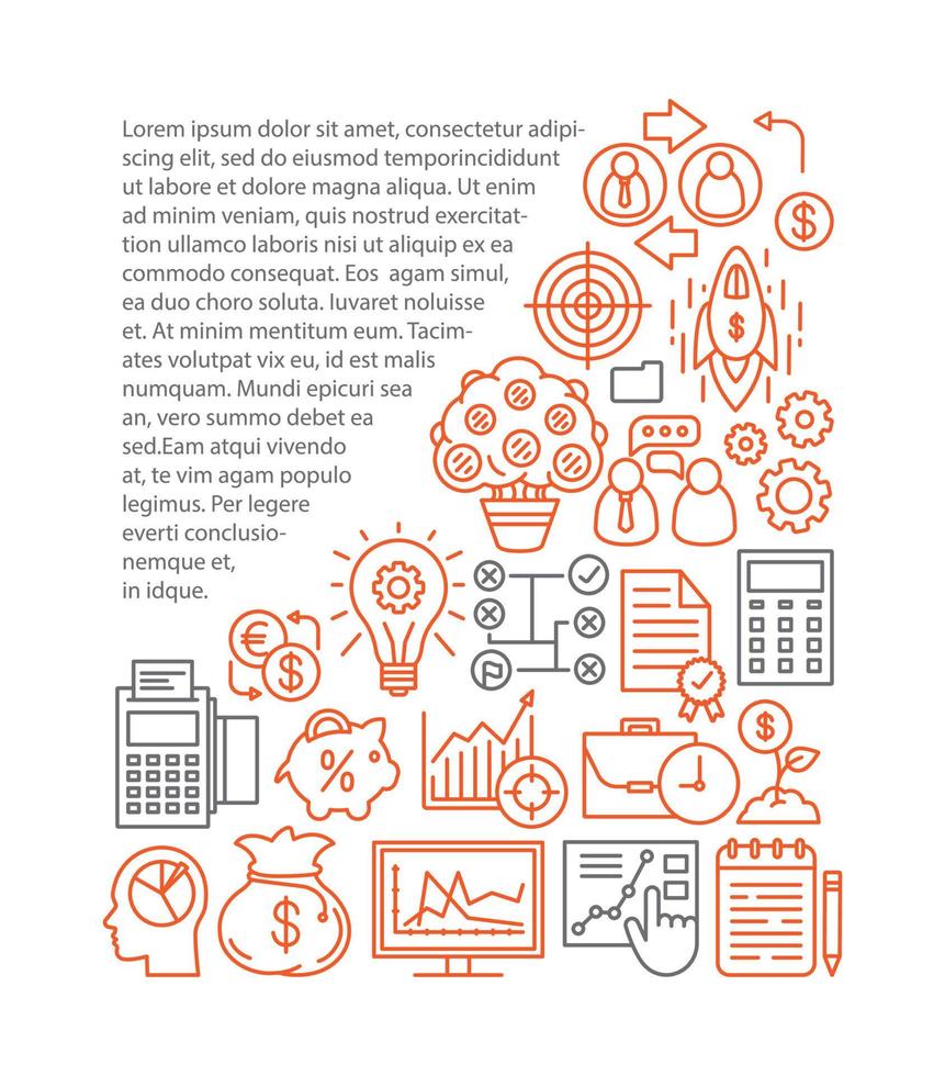 plantilla de vector de página de artículo de desarrollo empresarial