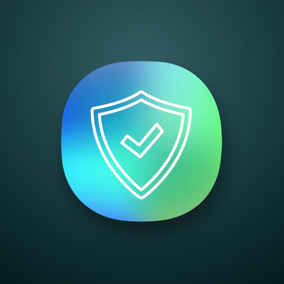 Security approved app icon vector