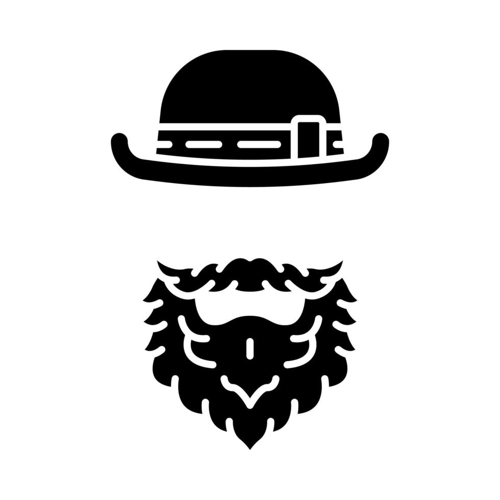 Leprechaun glyph icon vector