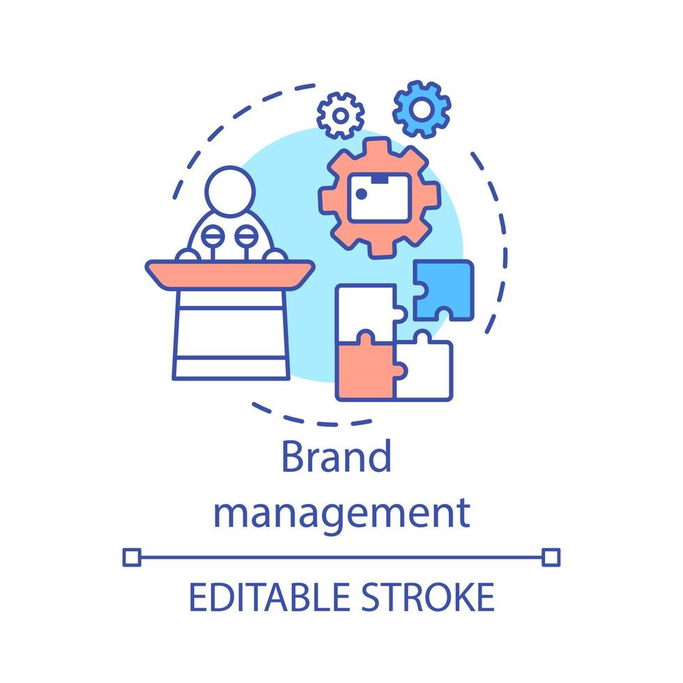 Brand management concept icon vector