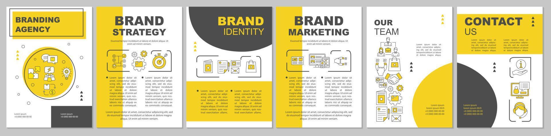 Branding agency brochure template layout vector