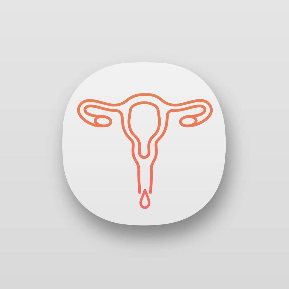 Menstruation app icon vector