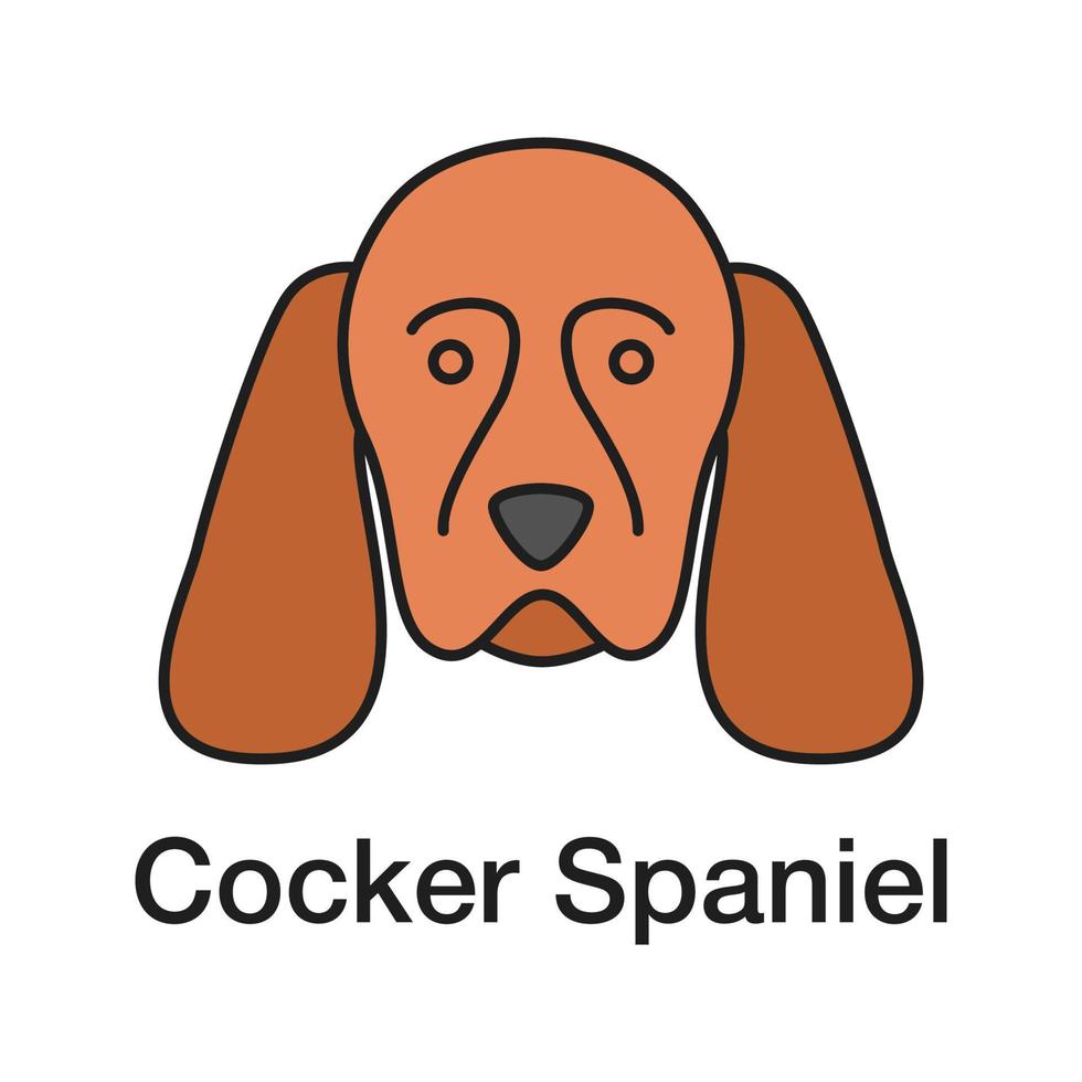 Cocker Spaniel color icon vector