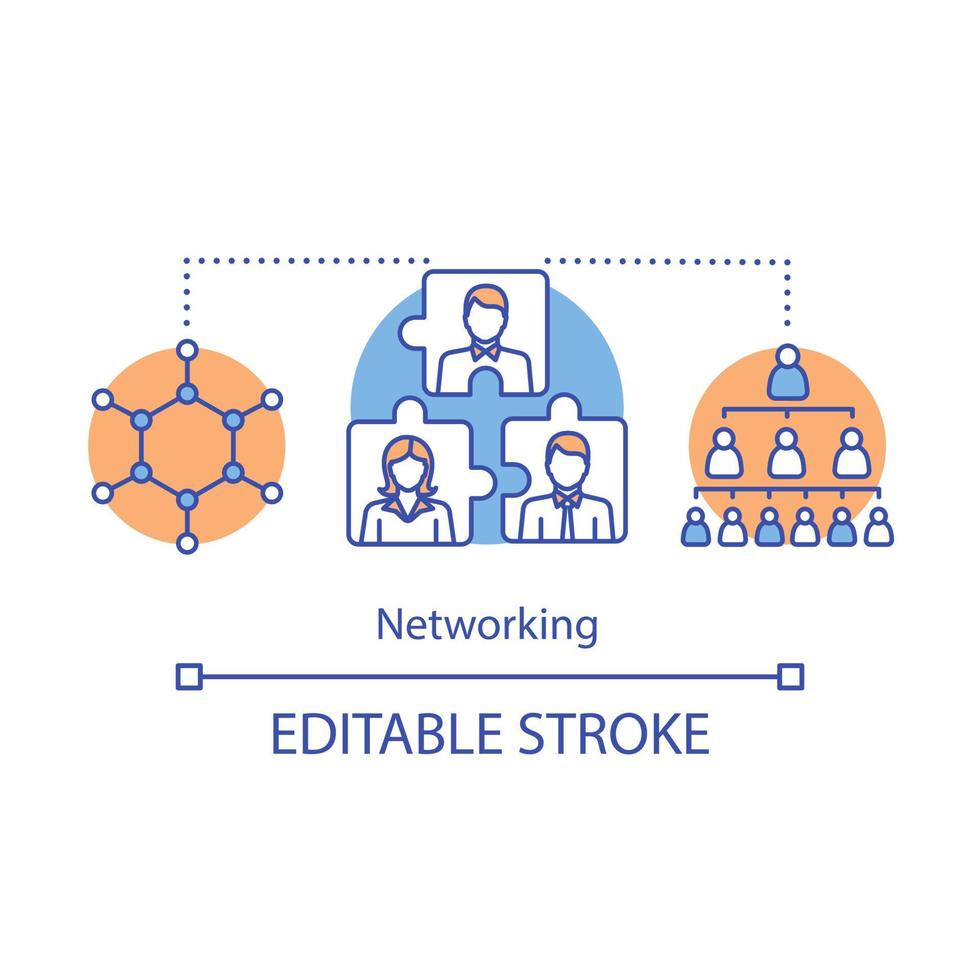 Networking concept icon vector