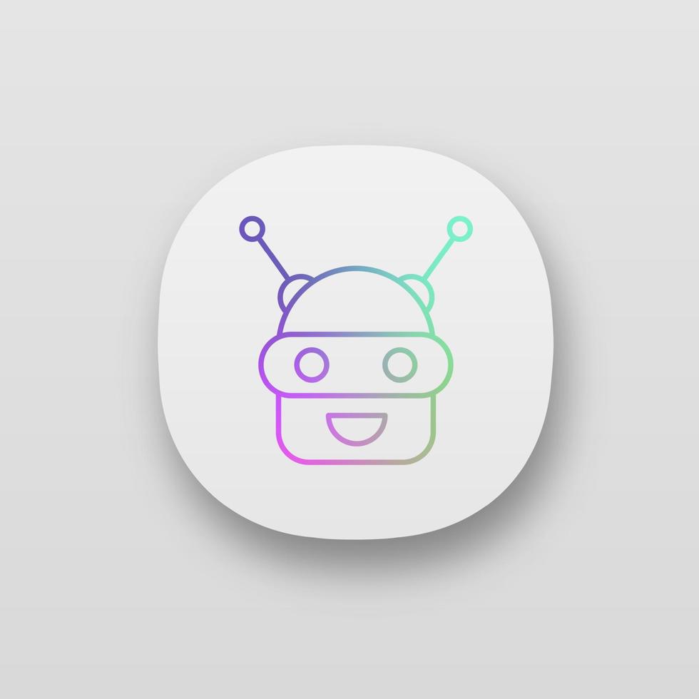 Chatbot app icon vector