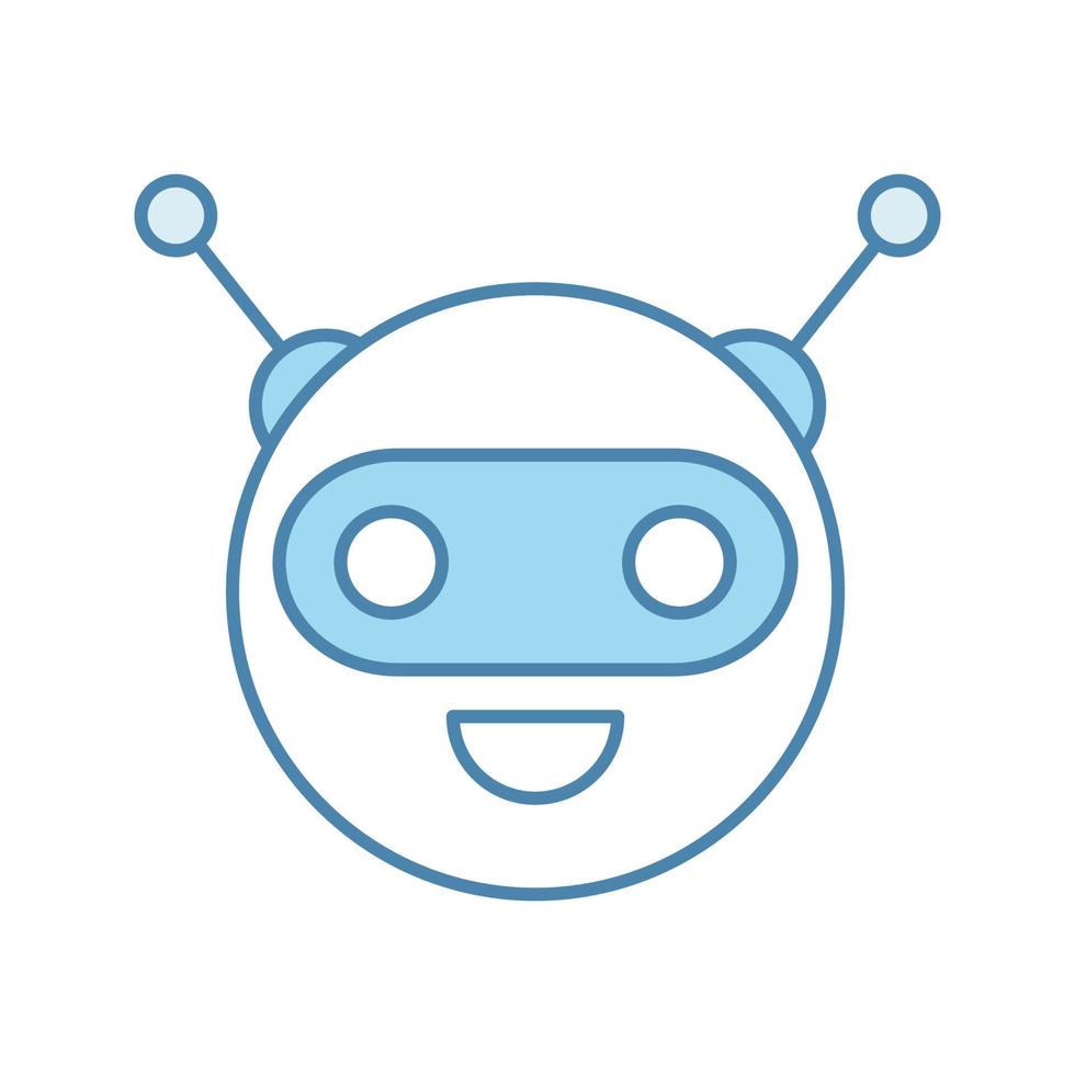 Chatbot color icon vector