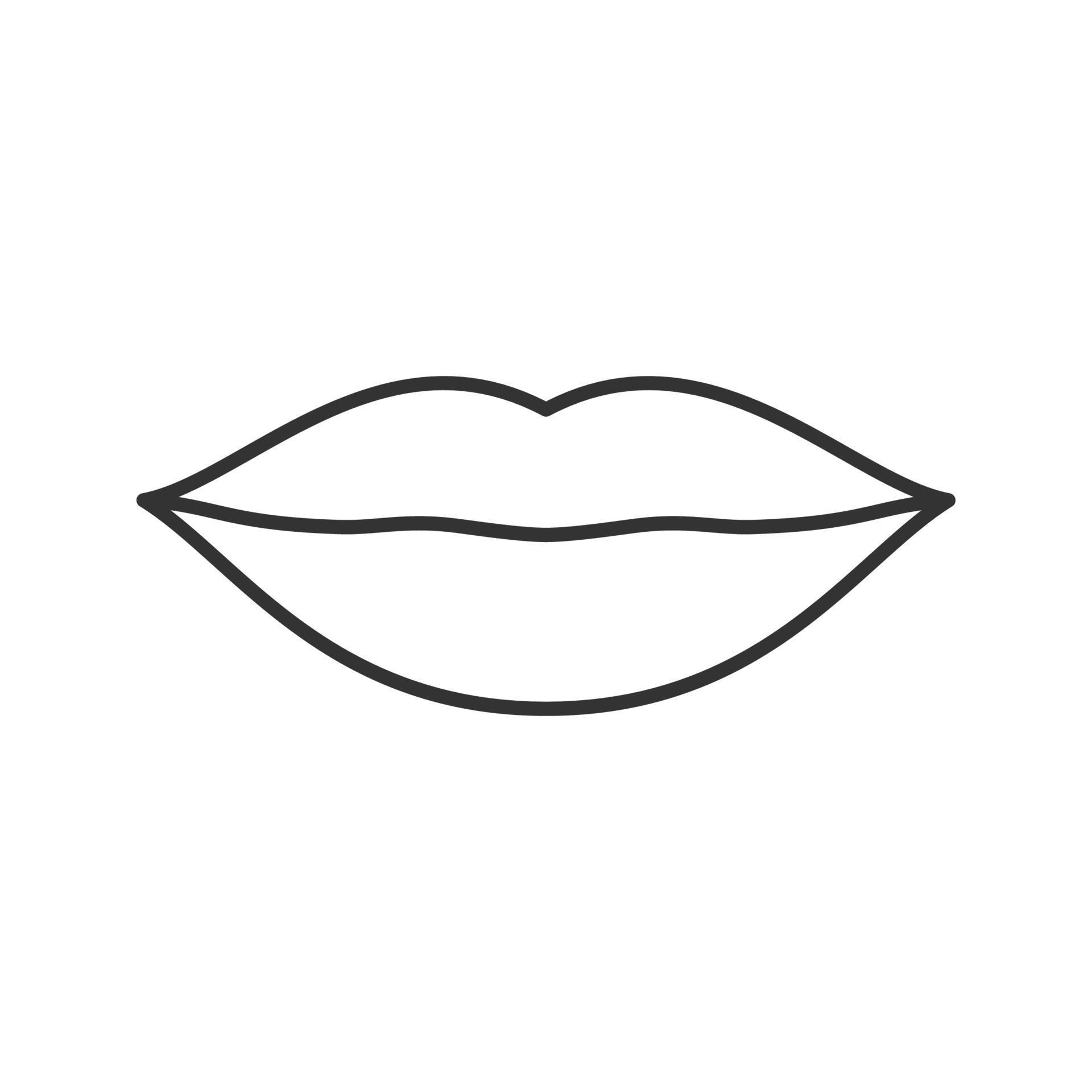 Lips linear icon. Thin line illustration. Contour symbol. Vector