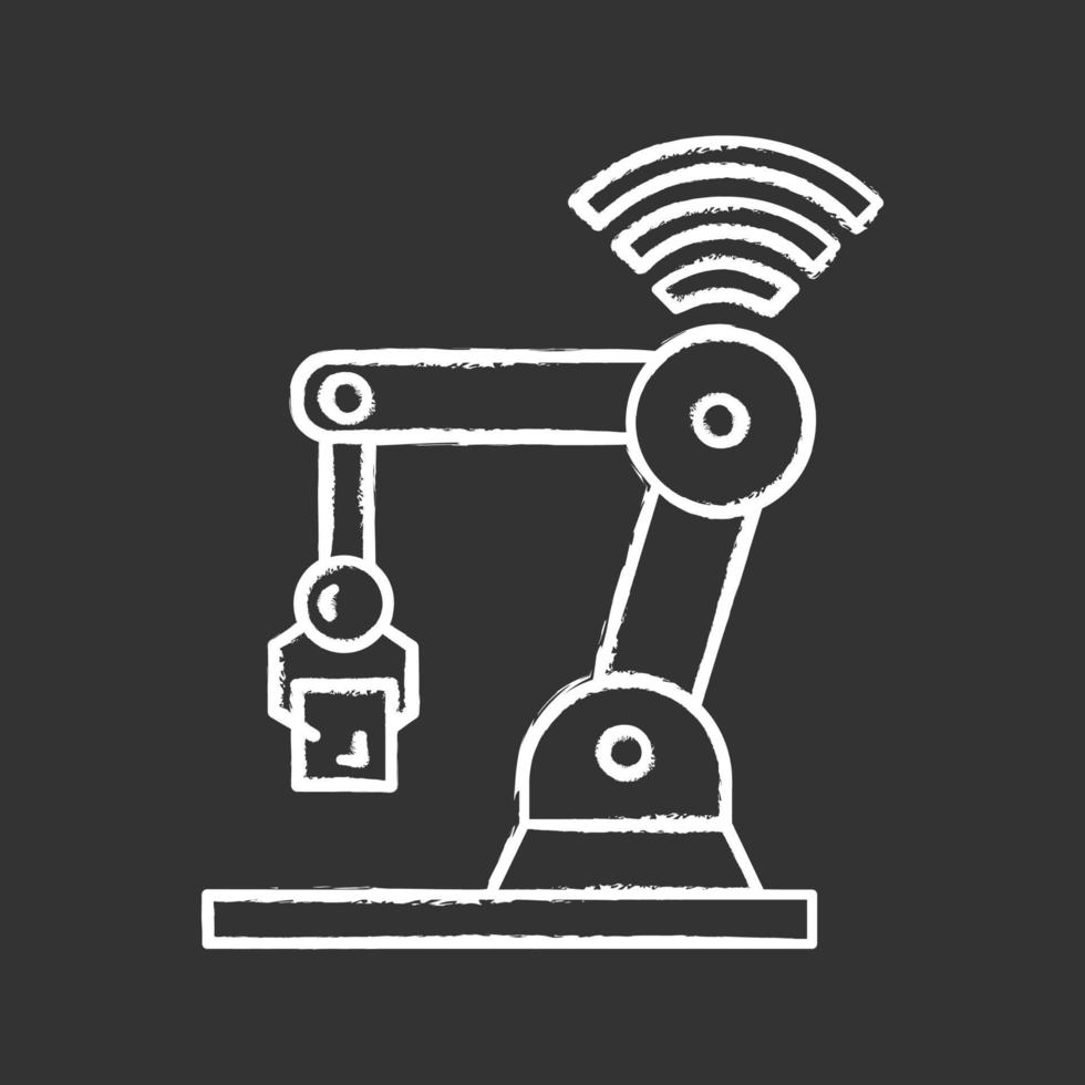 IoT robot chalk icon vector