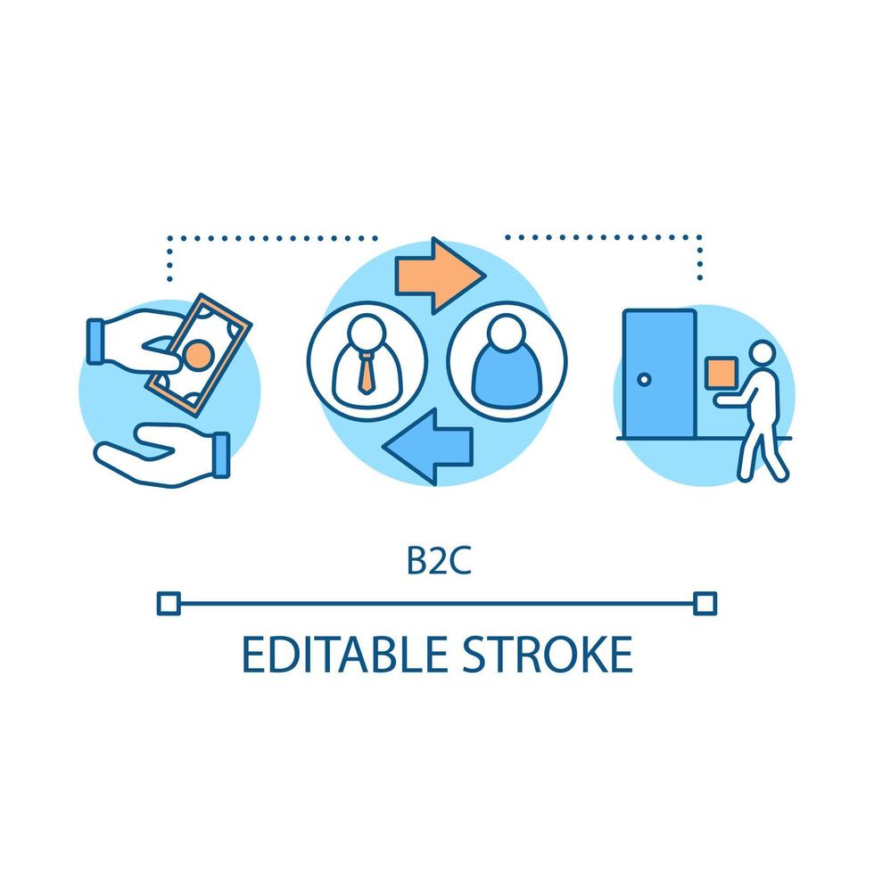 B2C concept icon vector