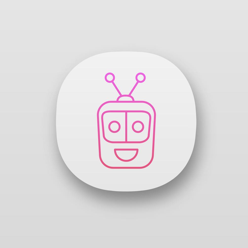 Chatbot app icon vector