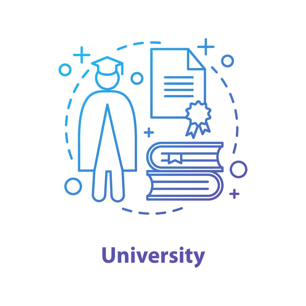 icono de concepto de universidad vector