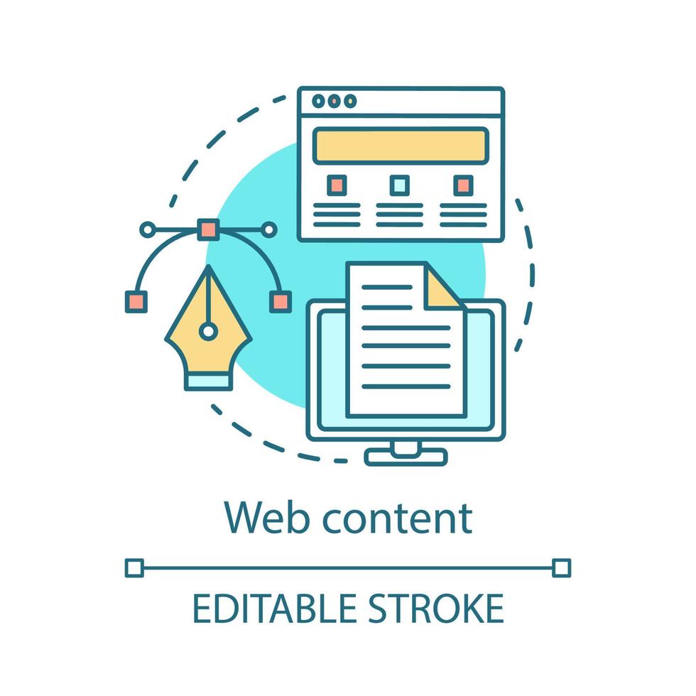 Web content concept icon vector