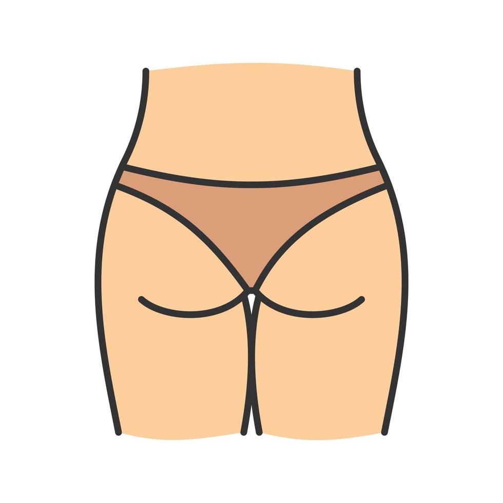 icono de color de nalgas femeninas. ilustración vectorial aislada vector