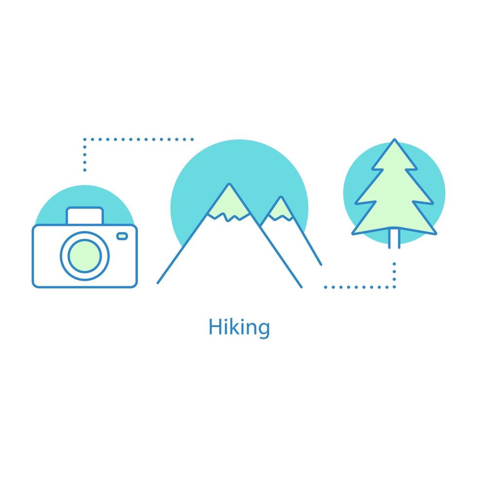 Hiking concept icon vector