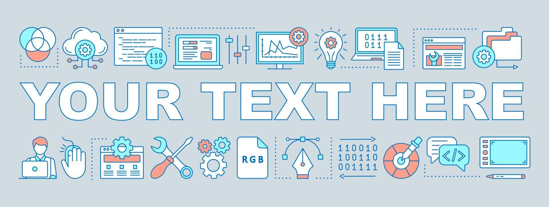 Website tools word concepts banner vector