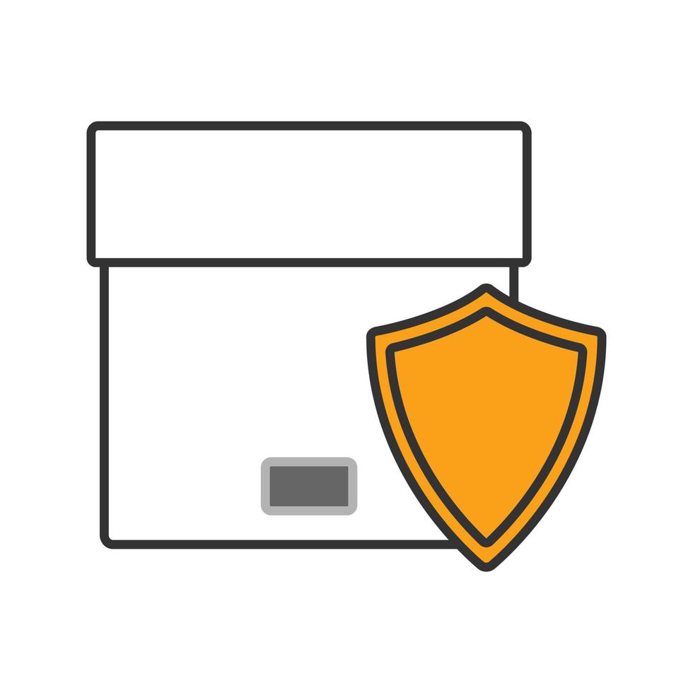 Secure delivery color icon vector