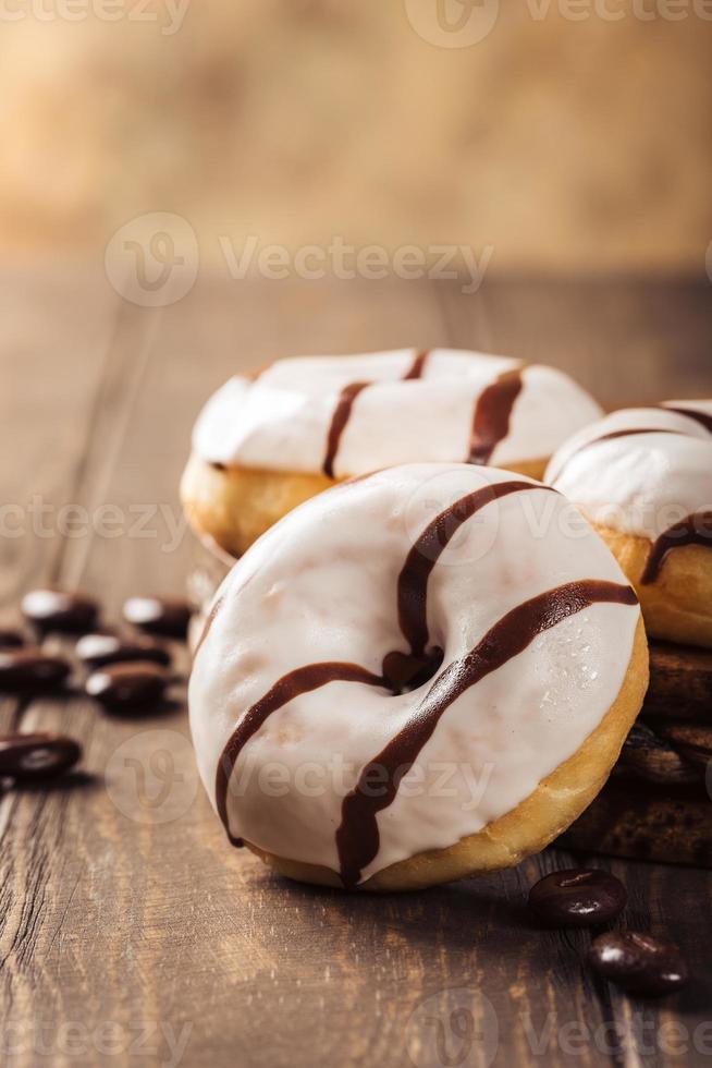 Glazed mini donuts photo