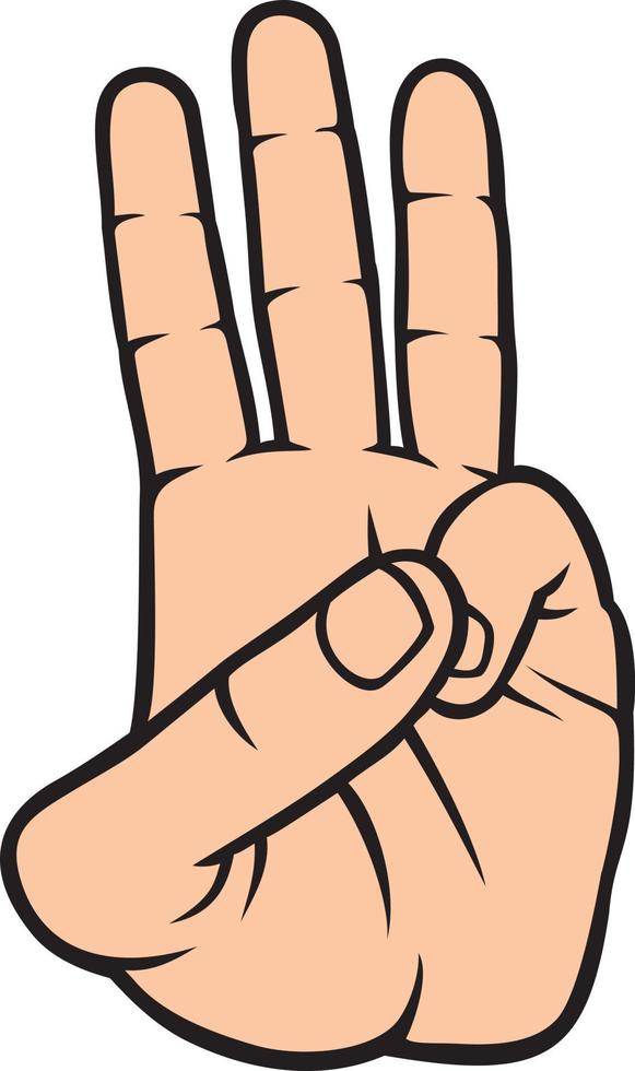 3 Fingers Color vector