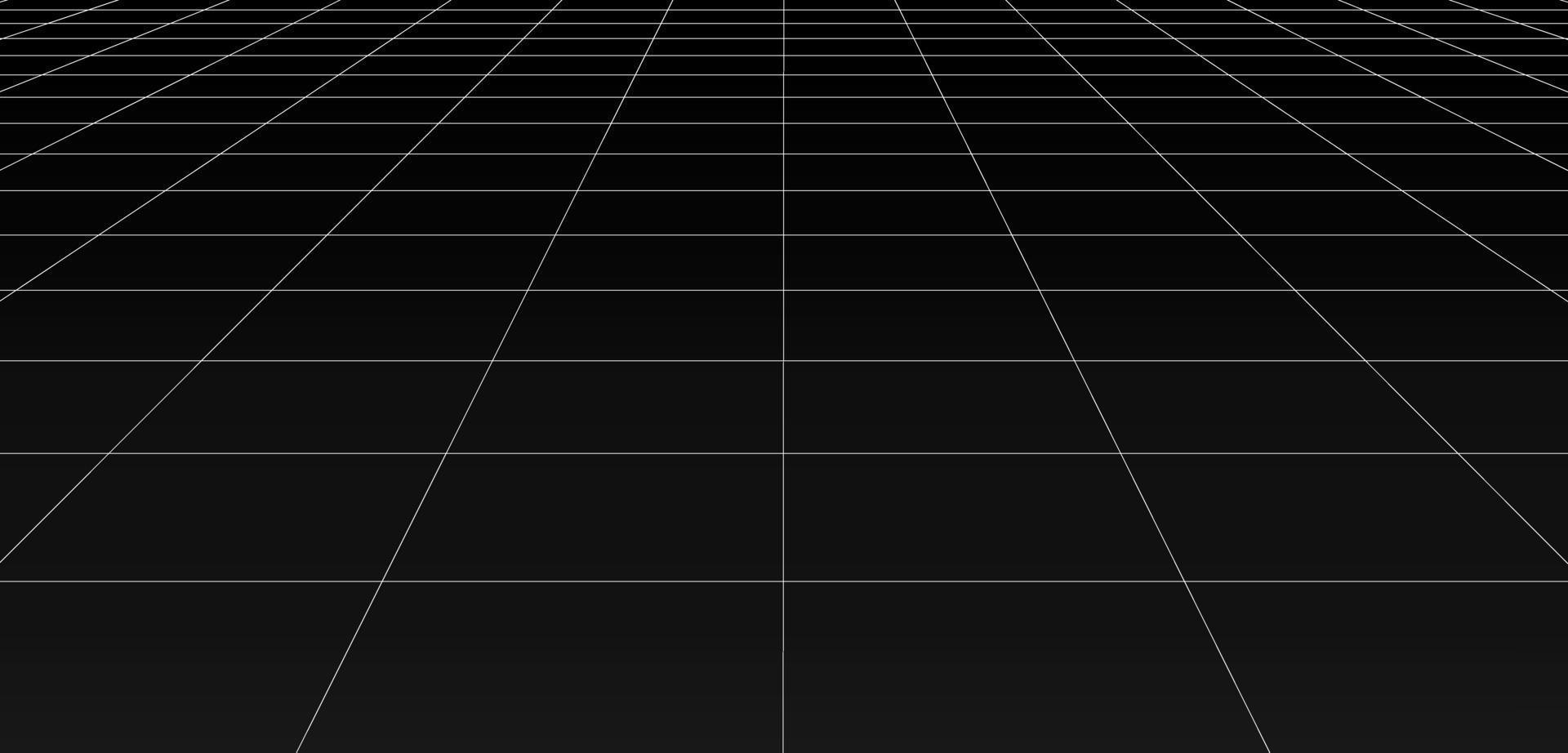 Empty futuristic digital room grey-black background with white grid space line color surface vector