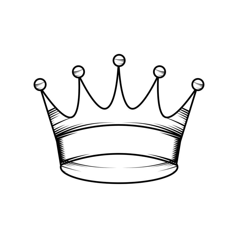 icono de corona de elegancia vector