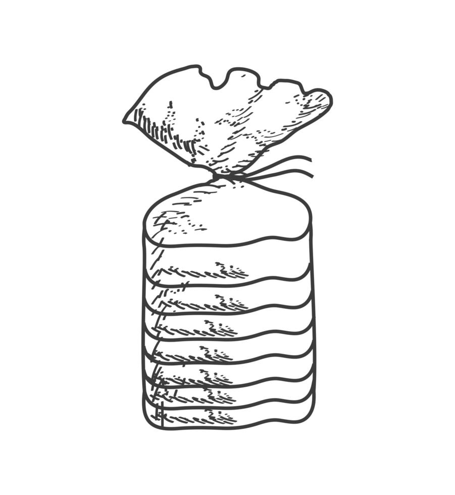 pack of bread vector