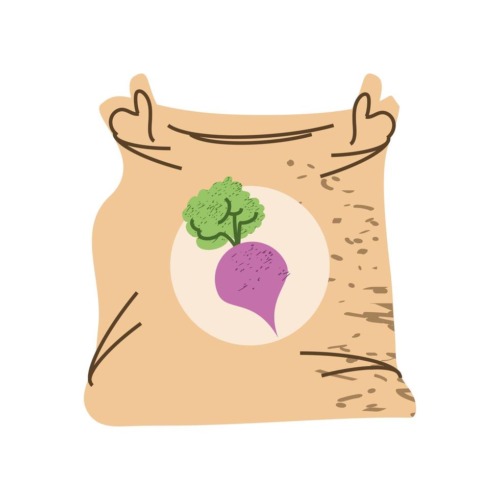 radish sack harvest vector