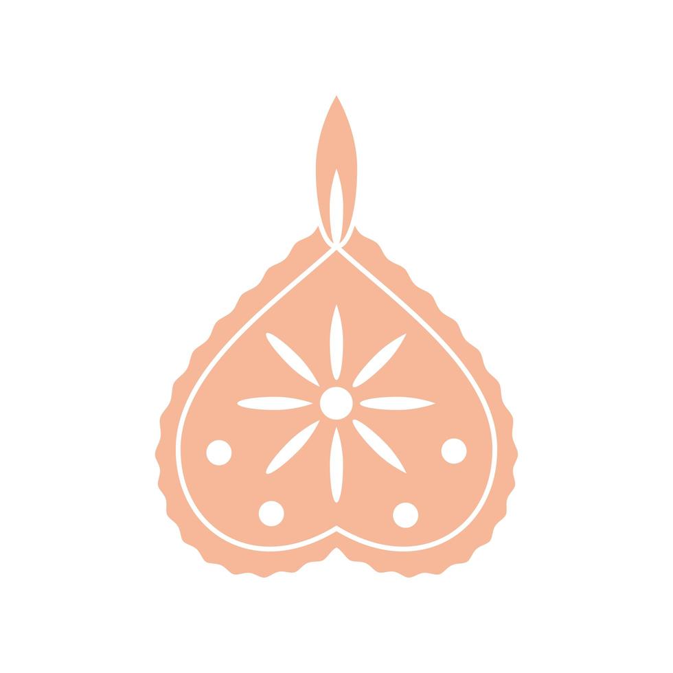 candle heart flame vector