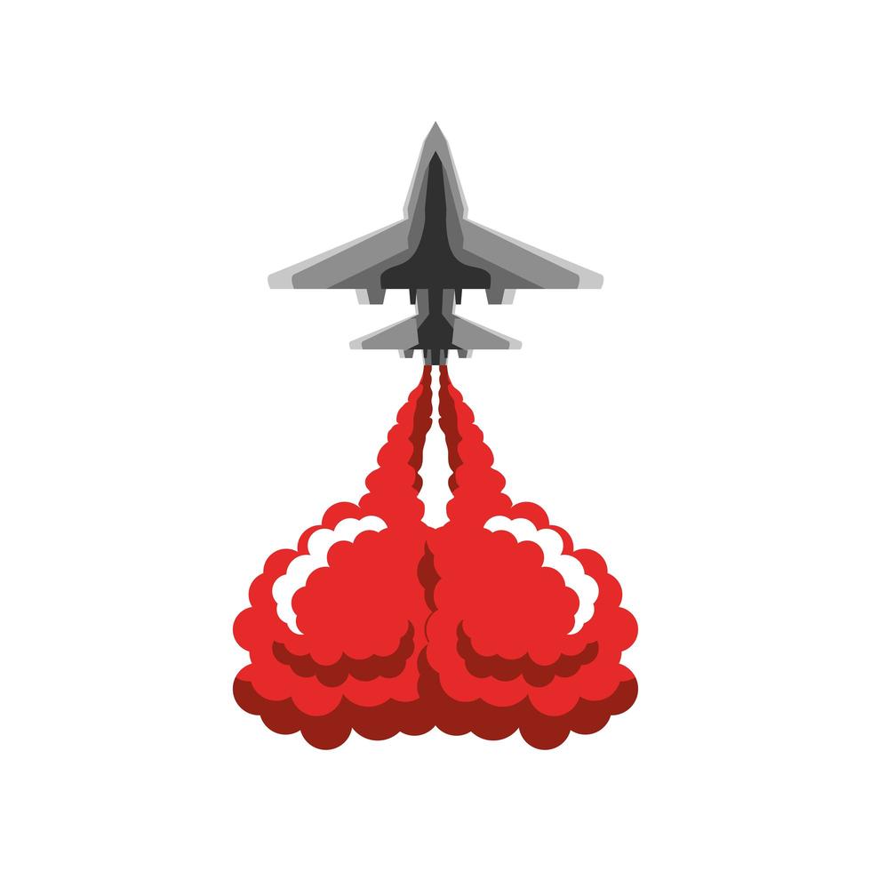 plane showing trail smoke vector