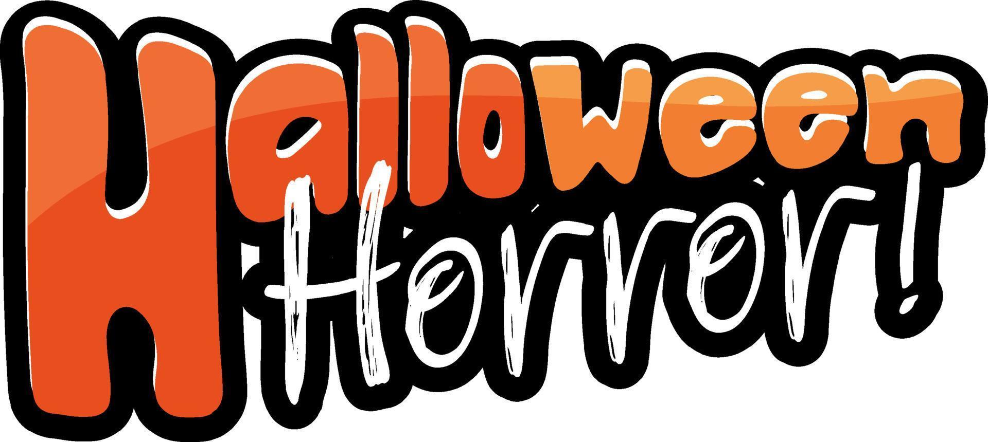 logo de palabra de horror de halloween vector