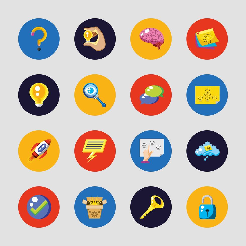 creativity imagination set vector