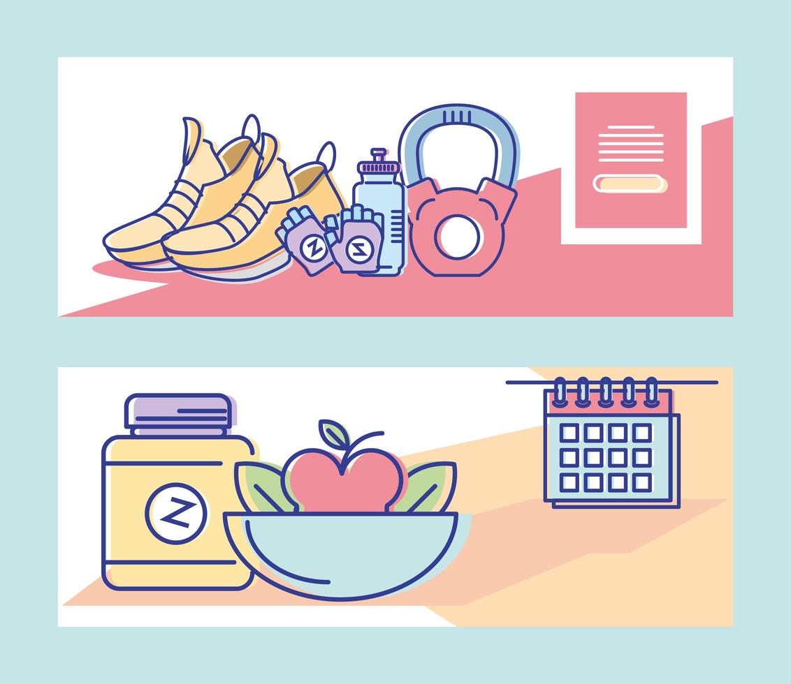 fitness sport nutrition vector