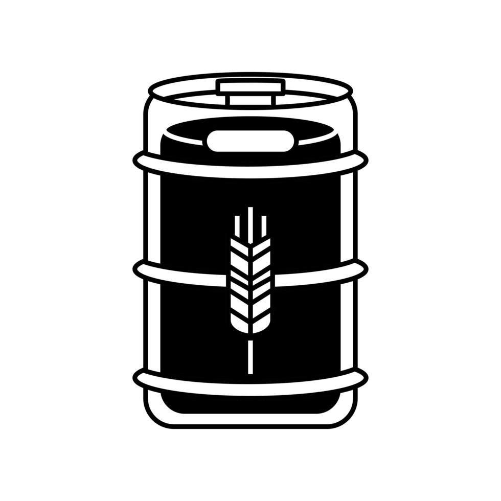 barril de cerveza vector