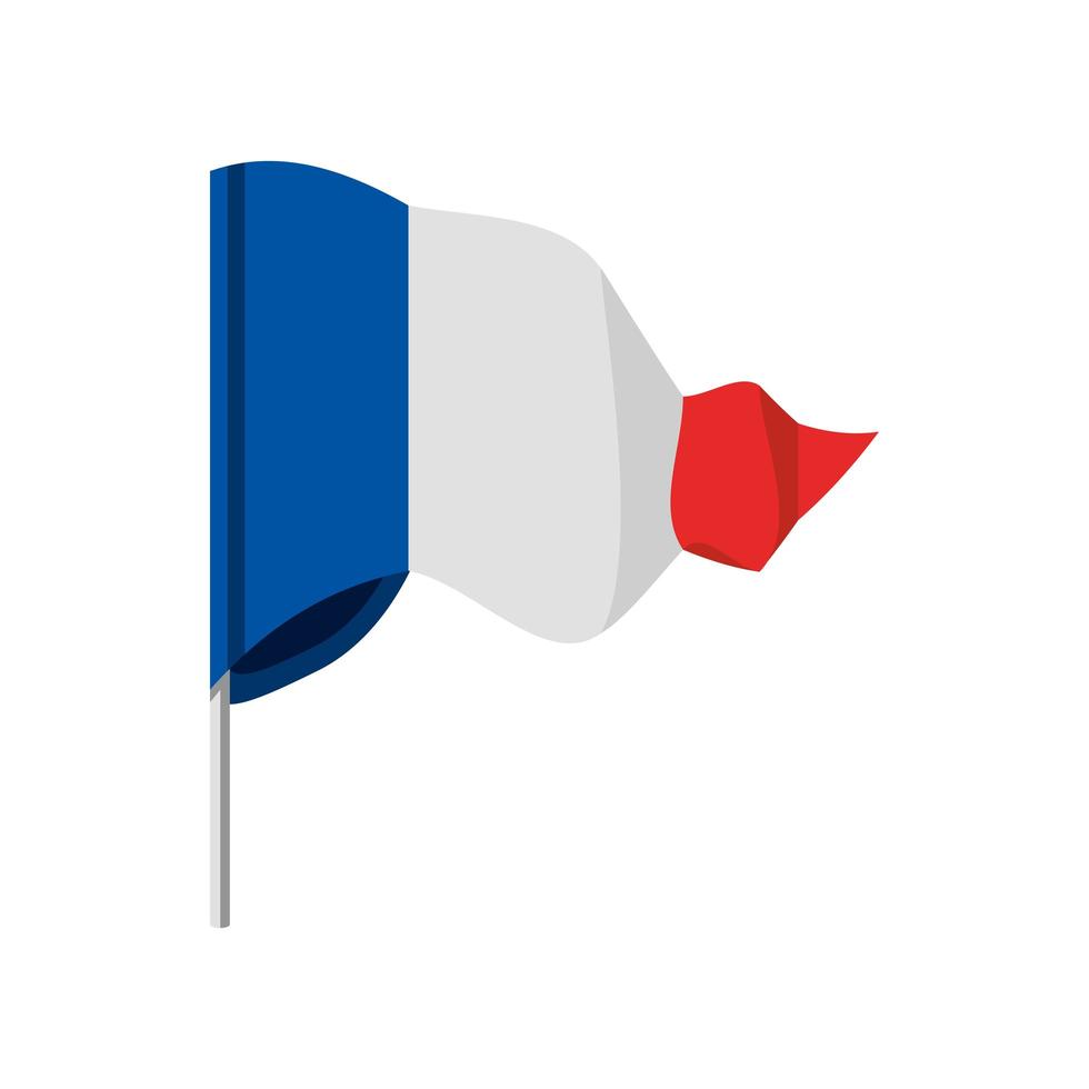 bandera triangular de francia vector