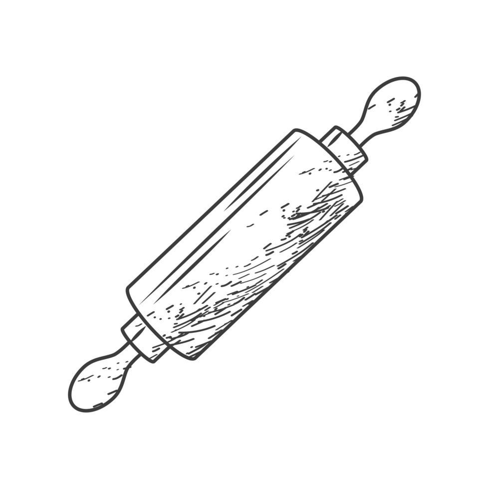 baking roller pin vector