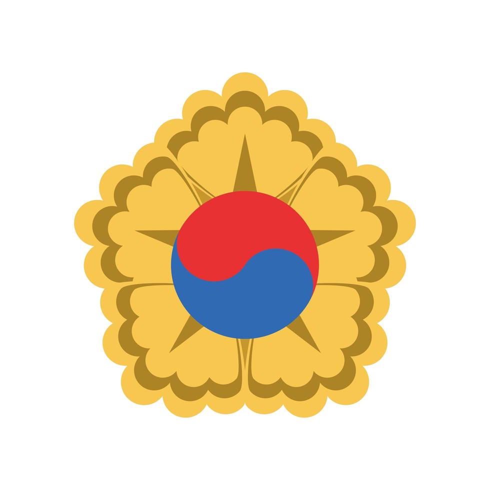 korean flower symbol vector