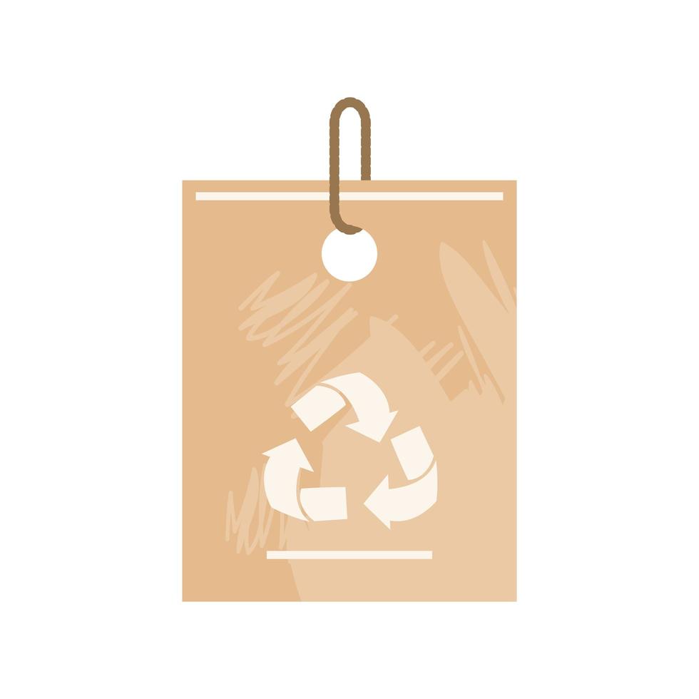 recycling paper tag vector
