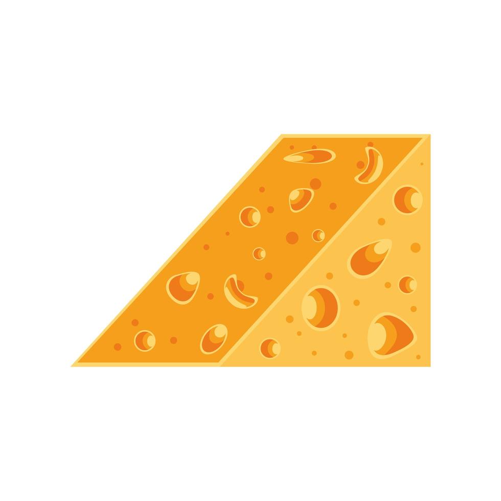 pieza triangular de queso vector