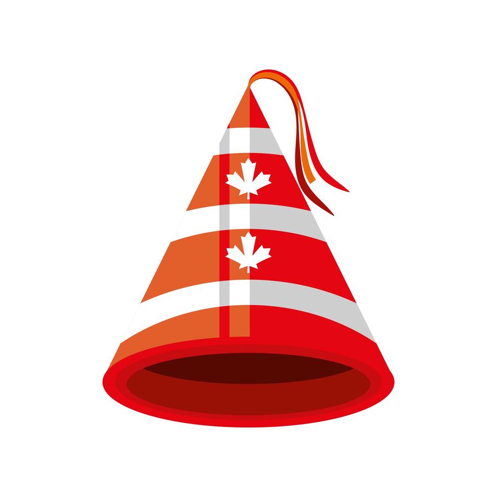 canadian party hat vector