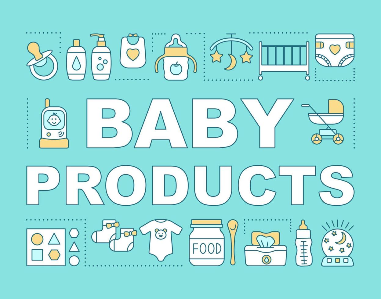 Baby products concepts banner vector