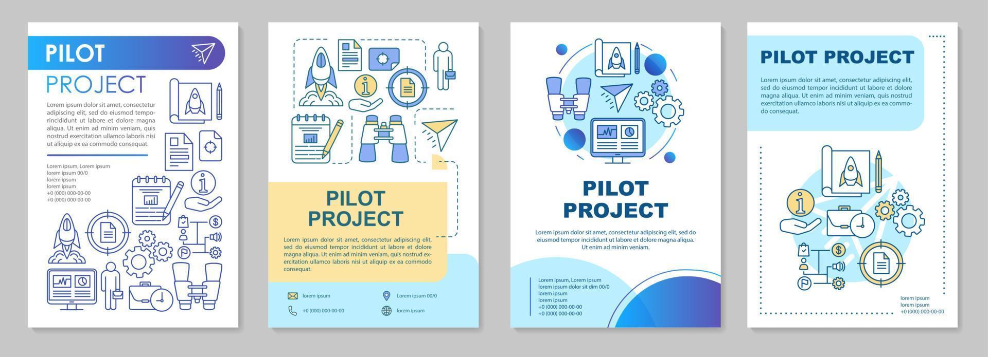 diseño de plantilla de folleto de proyecto piloto vector