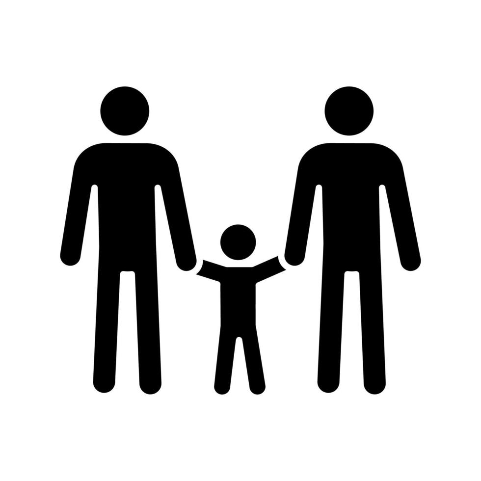 Gay family glyph icon vector