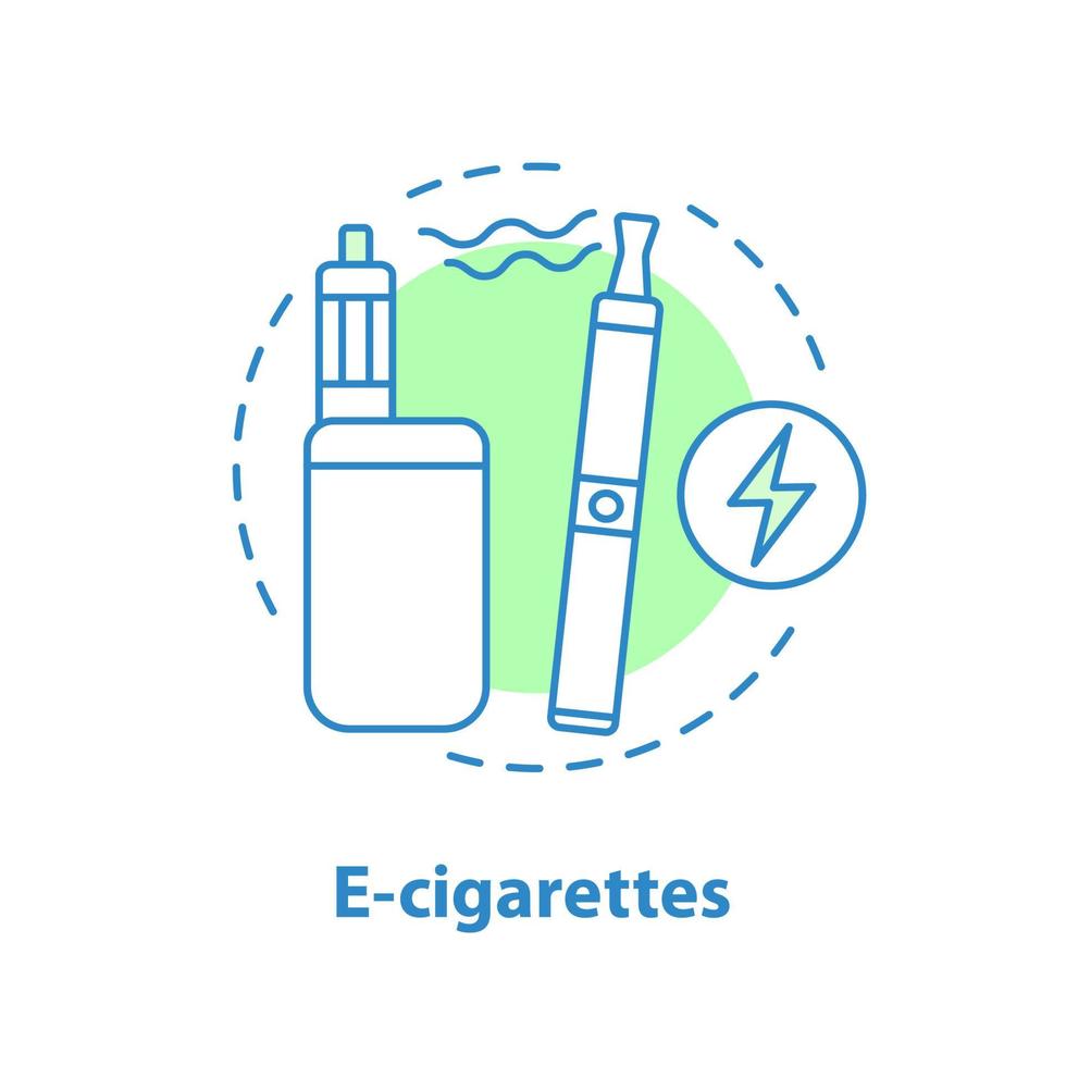 icono de concepto de cigarrillos electrónicos vector