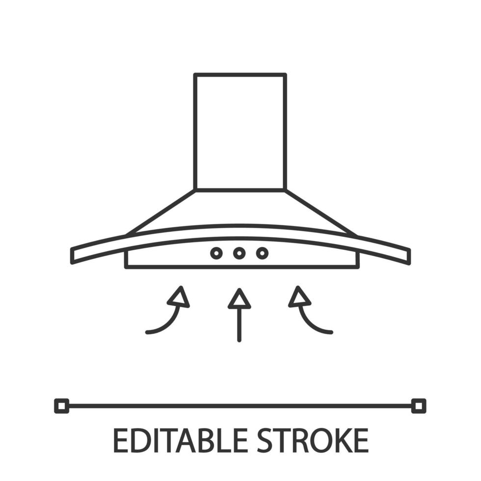 Range hood linear icon vector