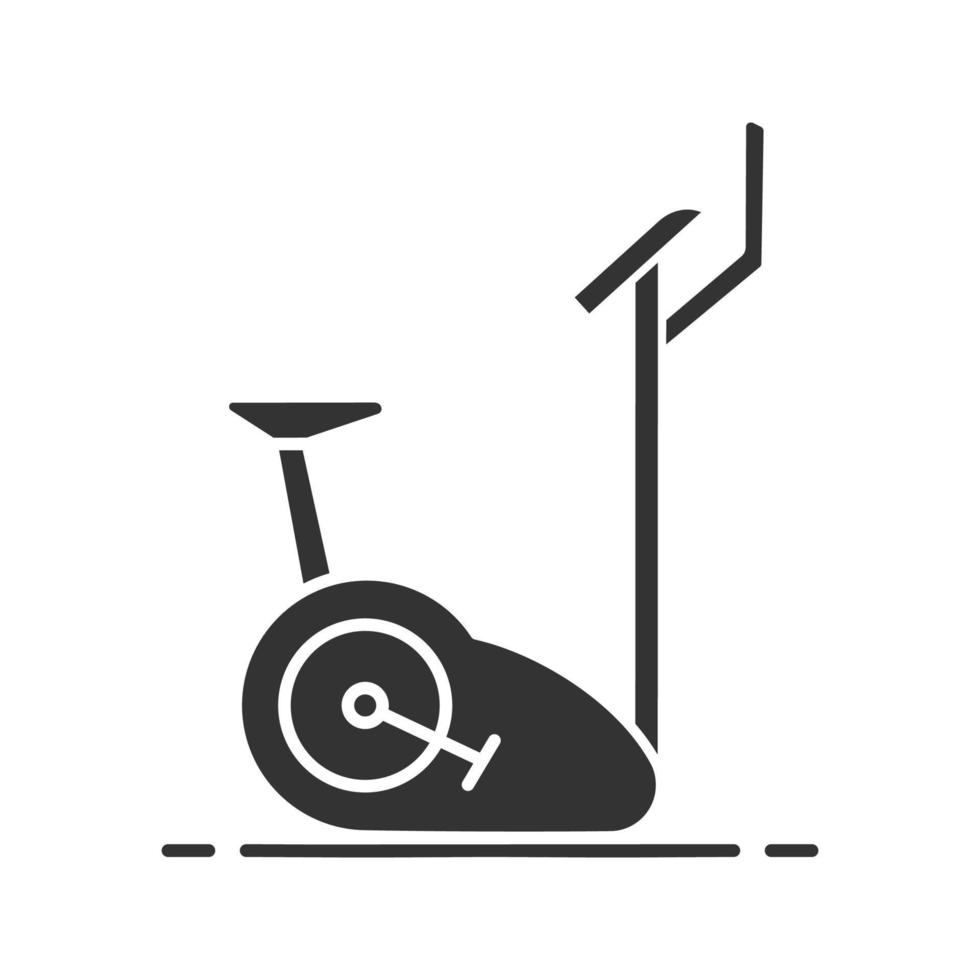 Exercise bike glyph icon vector