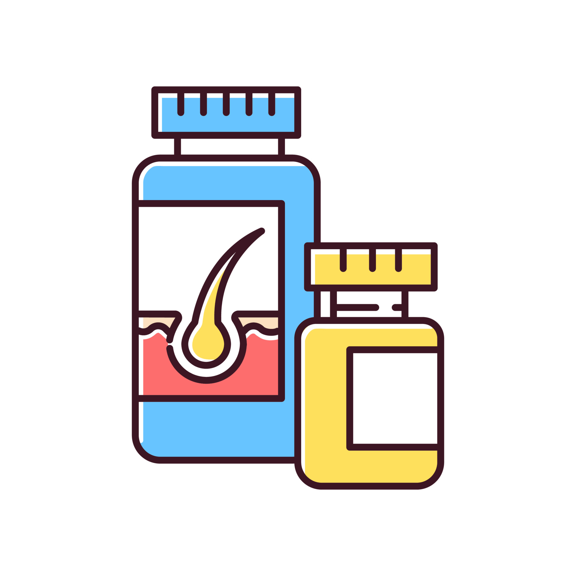 Pills RGB color icon. Vitamin supplement for healthy hair growth.  Dermatology. Medical drug for alopecia. Hairloss problem treatment.  Pharmaceutical haircare. Isolated vector illustration 3764773 Vector Art at  Vecteezy