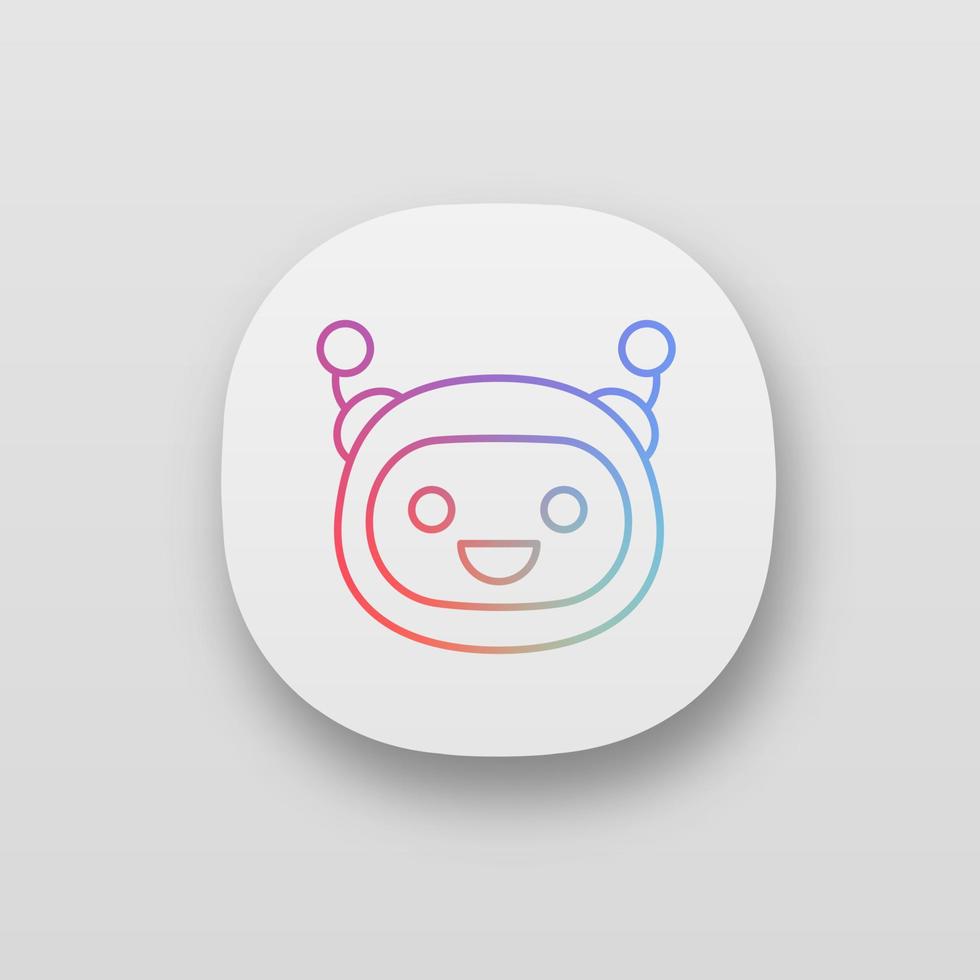 Chatbot app icon vector